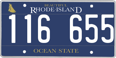 RI license plate 116655