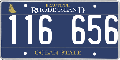 RI license plate 116656