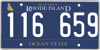 RI license plate 116659