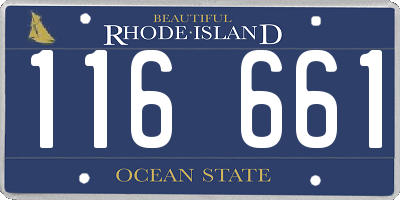 RI license plate 116661