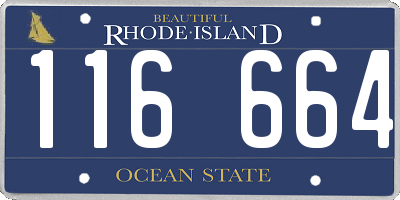RI license plate 116664