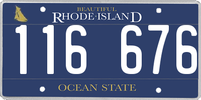 RI license plate 116676