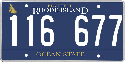 RI license plate 116677