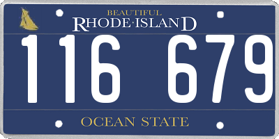 RI license plate 116679
