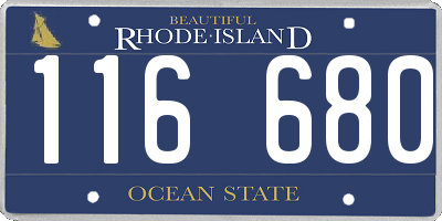 RI license plate 116680