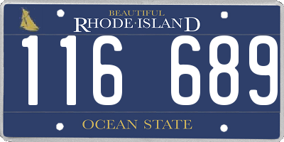 RI license plate 116689