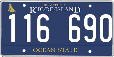 RI license plate 116690