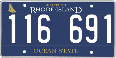 RI license plate 116691