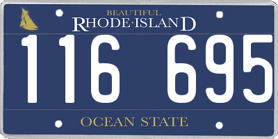 RI license plate 116695