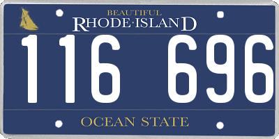 RI license plate 116696