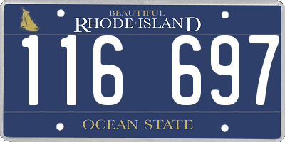 RI license plate 116697