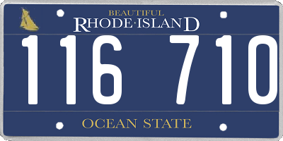 RI license plate 116710