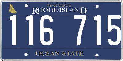RI license plate 116715
