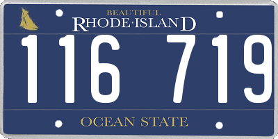 RI license plate 116719