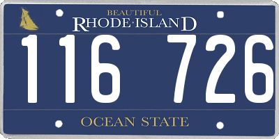 RI license plate 116726