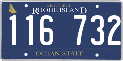 RI license plate 116732