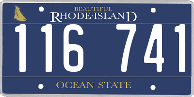 RI license plate 116741