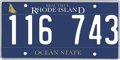 RI license plate 116743