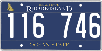 RI license plate 116746