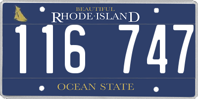 RI license plate 116747