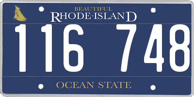 RI license plate 116748