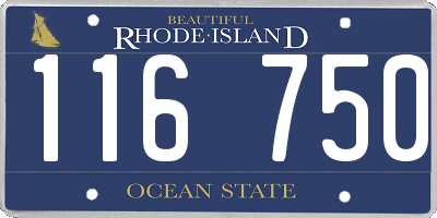RI license plate 116750