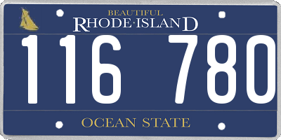 RI license plate 116780