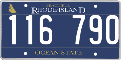 RI license plate 116790