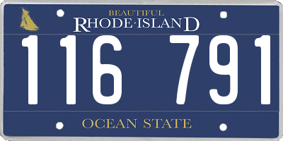 RI license plate 116791