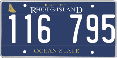 RI license plate 116795