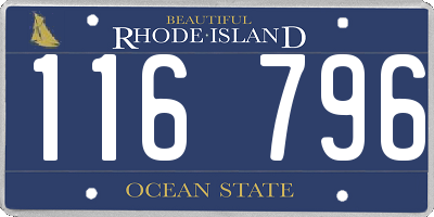 RI license plate 116796