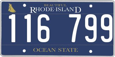 RI license plate 116799