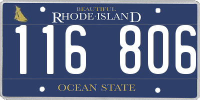 RI license plate 116806