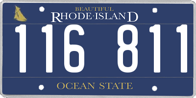 RI license plate 116811