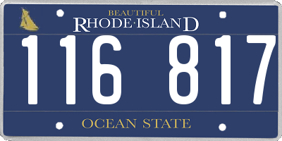 RI license plate 116817