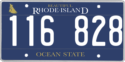 RI license plate 116828