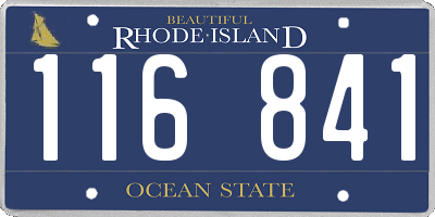 RI license plate 116841