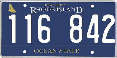 RI license plate 116842