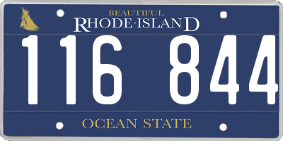 RI license plate 116844