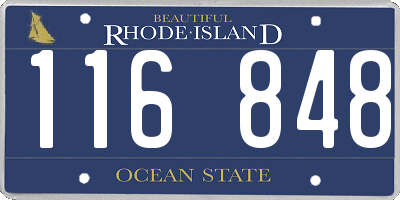 RI license plate 116848