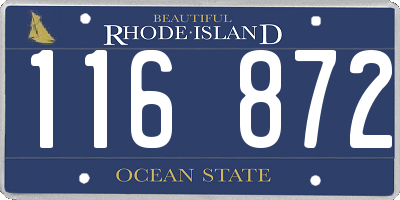 RI license plate 116872