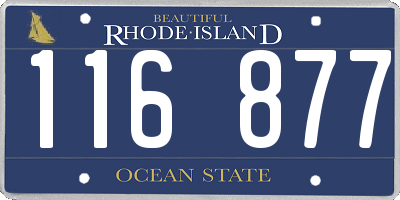 RI license plate 116877