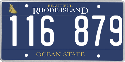 RI license plate 116879