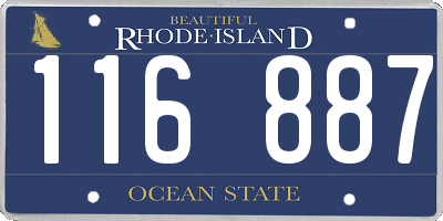 RI license plate 116887