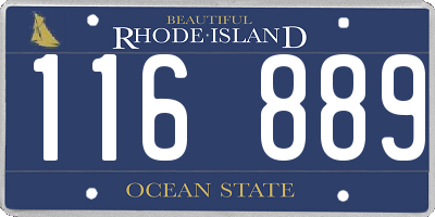 RI license plate 116889