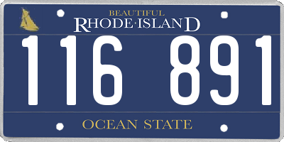 RI license plate 116891