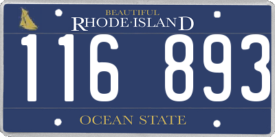RI license plate 116893