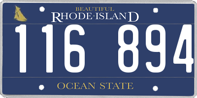 RI license plate 116894