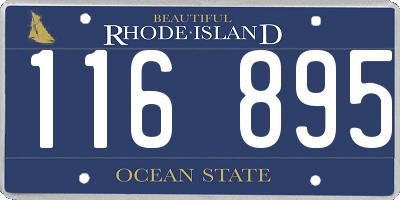 RI license plate 116895