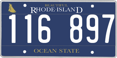 RI license plate 116897